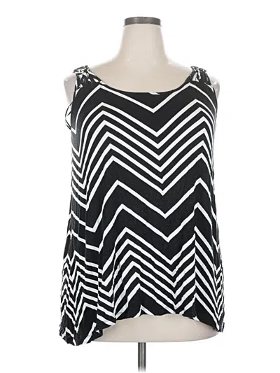 Pre-owned Avenue Sleeveless Top Black Scoop Neck Tops