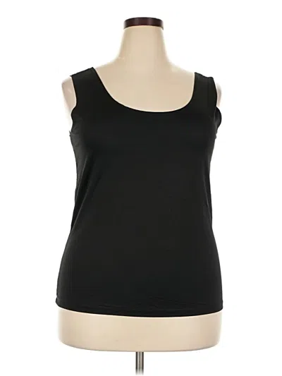 Pre-owned Avenue Sleeveless Top Black Scoop Neck Tops