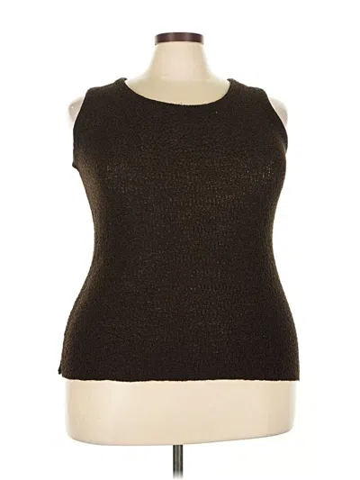 Pre-owned Avenue Sleeveless Top Brown Boatneck Tops