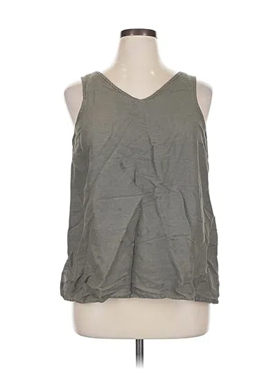 Pre-owned Avenue Sleeveless Top Gray V Neck Tops