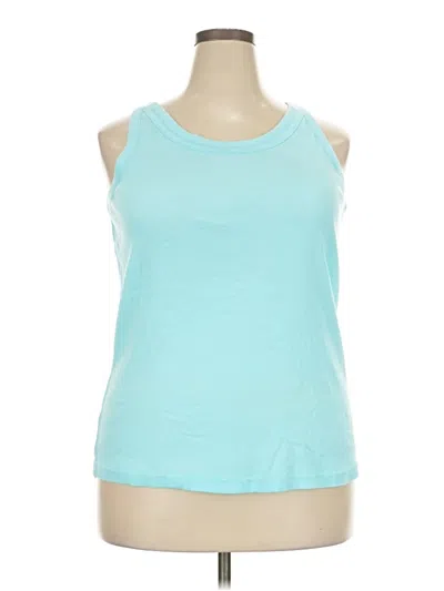 Pre-owned Avenue Sleeveless Top Teal Halter Neckline Tops