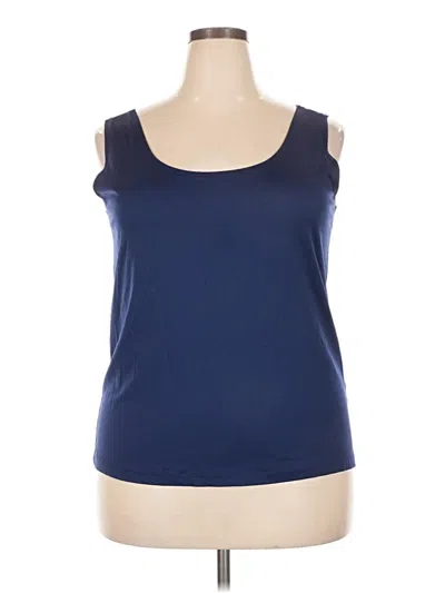 Pre-owned Avenue Tank Top Blue Strapless Neckline Tops