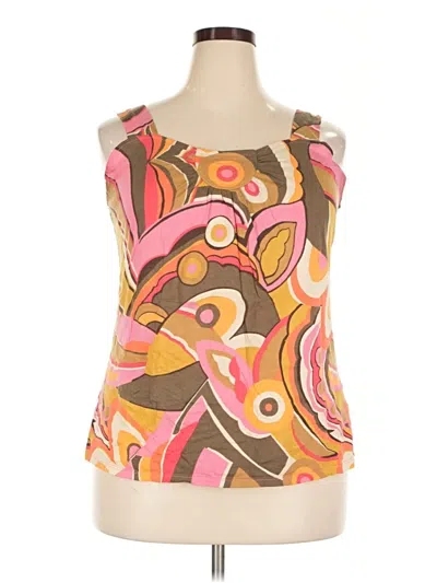 Pre-owned Avenue Tank Top Brown Strapless Neckline Tops