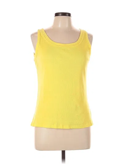 Pre-owned Avenue Tank Top Yellow Scoop Neck Tops