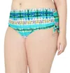 Avenue Tummy Panel Hip Thigh Concealer Bikini Bottom In Aqua In Blue