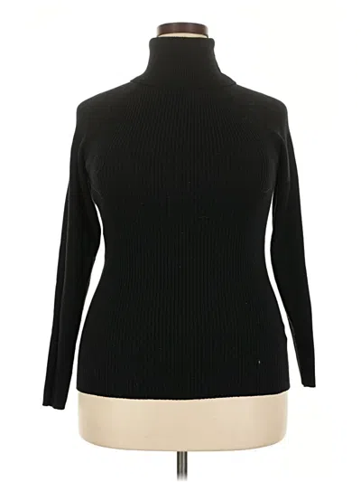 Pre-owned Avenue Turtleneck Sweater In Black