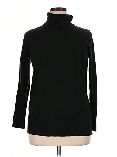 Pre-owned Avenue Turtleneck Sweater In Black