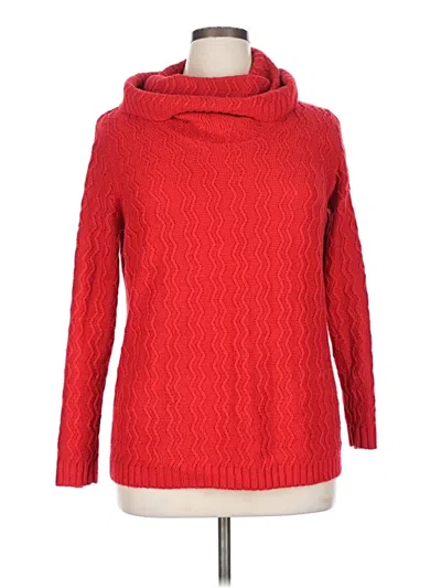Pre-owned Avenue Turtleneck Sweater In Red