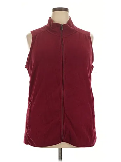 Pre-owned Avenue Vest In Burgundy