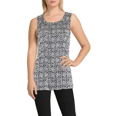 Avenue Womens Pleated Ruched Blouse