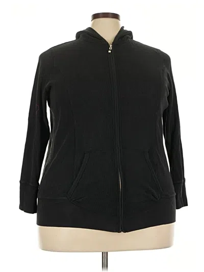 Pre-owned Avenue Zip Up Hoodie In Black