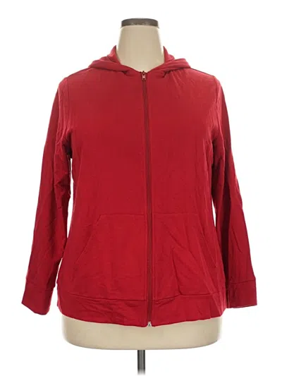 Pre-owned Avenue Zip Up Hoodie In Red
