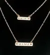 Avenue Zoe Enamel Mama & Mini Matching Necklace Set - Gold Tone In Ivory