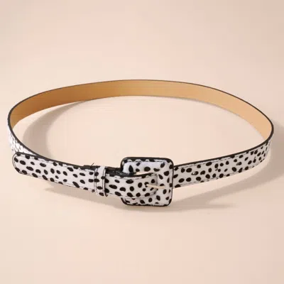 Avenue Zoe Women's Dalmatian Belt In White