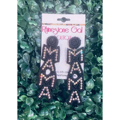 Avenue Zoe Women's Glam Mama Beaded Statement Earrings In Black