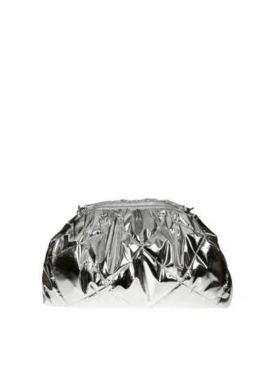 Avenue67 Mini Quilted Bag In Silver