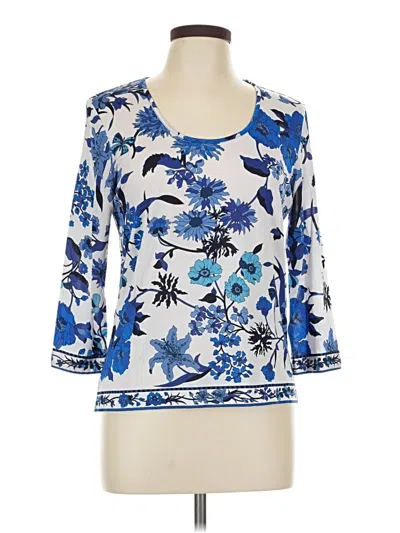 Pre-owned Averardo Bessi 3/4 Sleeve Blouse In Blue