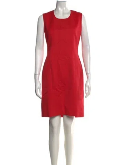 Pre-owned Averardo Bessi Patterned Knee-length Dress In Red