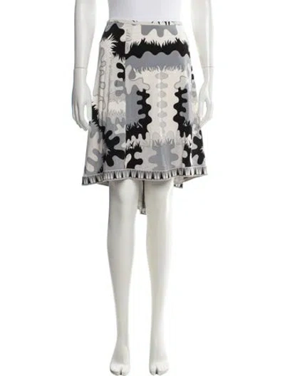 Pre-owned Averardo Bessi Patterned Mini Skirt In White