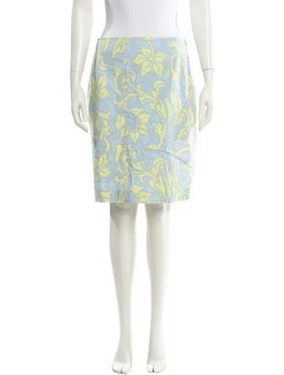 Pre-owned Averardo Bessi Silk Knee-length Skirt In Blue