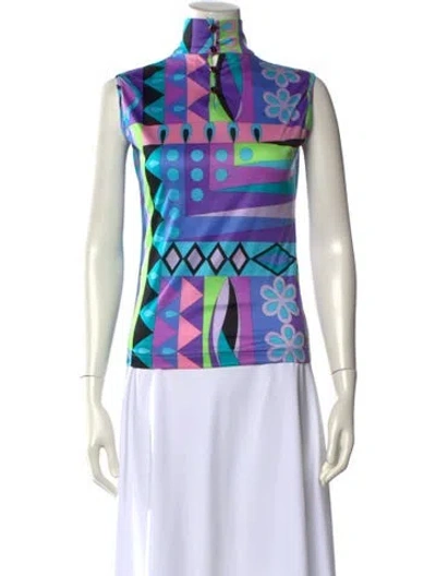 Pre-owned Averardo Bessi Vintage Printed Top In Multi