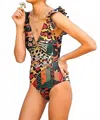Averie Harlow Plunge One-piece In Multicolor In Multi