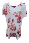 Avery Apparel Women's Light Floral Short Sleeve In Multicolor In Blue