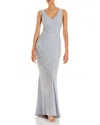 Avery G Embellished Column Gown - Exclusive In Silver