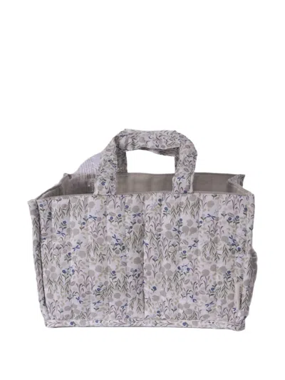 Avery Row Nappy Caddy Quilted Floral Changing Bag In Neutral