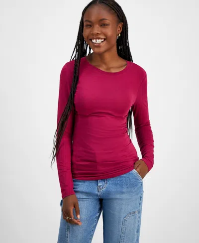 Aveto Juniors' Long-sleeve T-shirt In Beaujolais