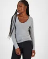 Aveto Juniors' V-neck Long-sleeved Top In Ultimate G