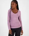 Aveto Juniors' V-neck Long-sleeved Top In Valerian 1