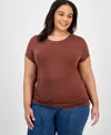 Aveto Plus Size Basic Crewneck Short-sleeve T-shirt