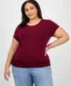 Aveto Plus Size Basic Crewneck Short-sleeve T-shirt