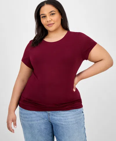 Aveto Plus Size Basic Crewneck Short-sleeve T-shirt