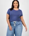 Aveto Plus Size Basic Crewneck Short-sleeve T-shirt