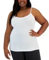 Aveto Trendy Plus Size Halter Tank Top In Fiery Red