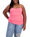Aveto Trendy Plus Size Tank Top In Hot Pink