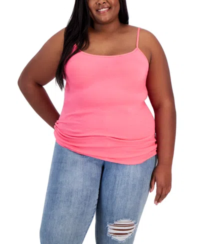 Aveto Trendy Plus Size Tank Top In Hot Pink