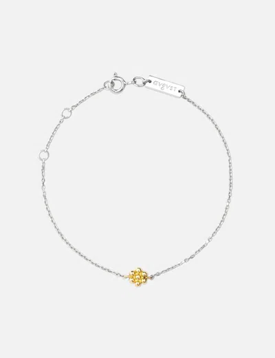 Avgvst Beaded Flower Bracelet In Silver
