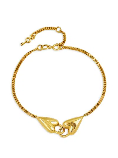 Avgvst 双心形钥匙吊饰手链 In Gold