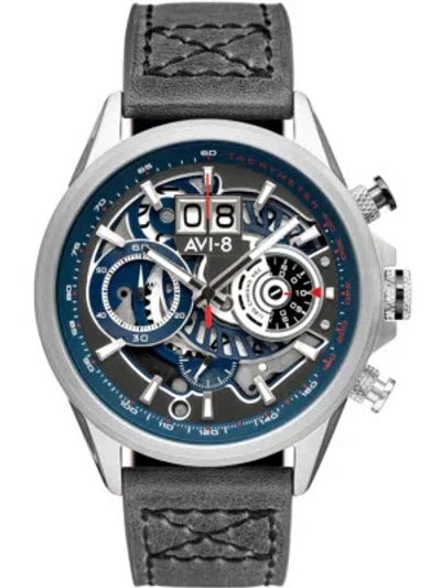 Pre-owned Avi-8 Av-4065-04 Hawker Harrier Chronograph Mens Watch 45mm 5atm