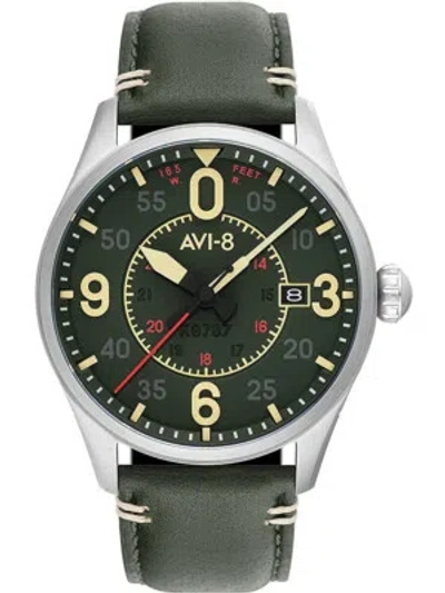 Pre-owned Avi-8 Av-4090-03 Spitfire Automatic Mens Watch 42mm 5atm