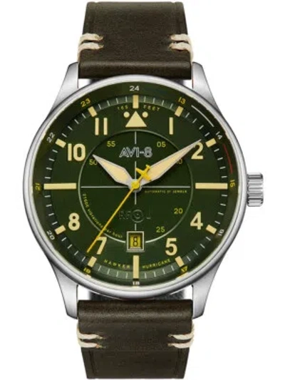 Pre-owned Avi-8 Av-4094-03 Hawker Hurricane Automatic Mens Watch 43mm 5atm