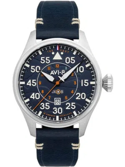 Pre-owned Avi-8 Av-4097-02 Pilot Hawker Hurricane Automatic Mens Watch 46mm 5atm