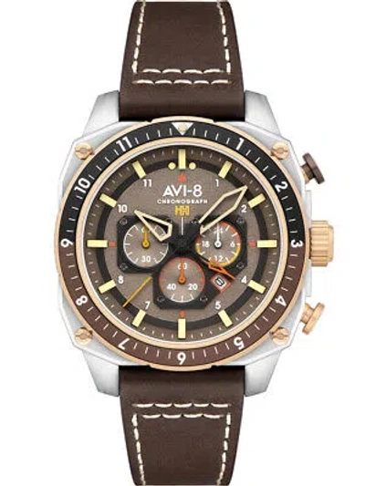 Pre-owned Avi-8 Av-4100-05 Hawker Hunter Dual Time