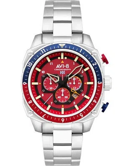 Pre-owned Avi-8 Av-4100-22 Hawker Hunter Dual Time