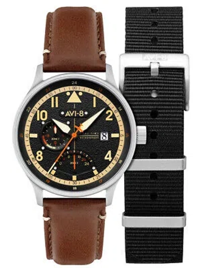 Pre-owned Avi-8 Av-4101-0b Hawker Hurricane Mckellar Dual Time