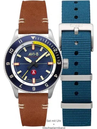 Pre-owned Avi-8 Av-4103-02 Tuskegee Airmen Limited Edition Herrenuhr