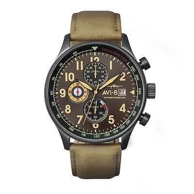 Pre-owned Avi-8 Hawker Hurricane Classic Chronograph Dark Earth Watch - Brand